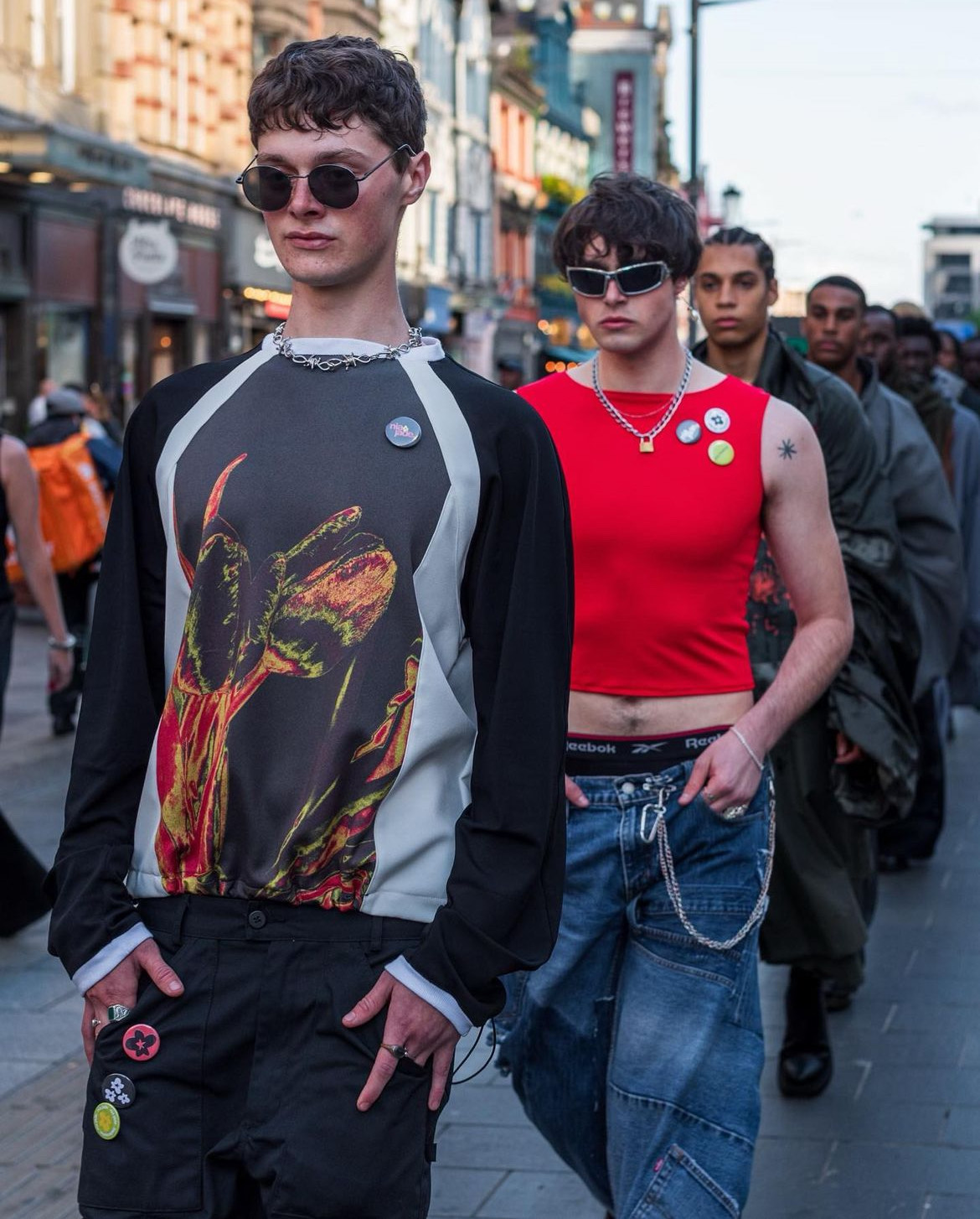 Noah walking in Cardiff Street Fashion Show - July 2024