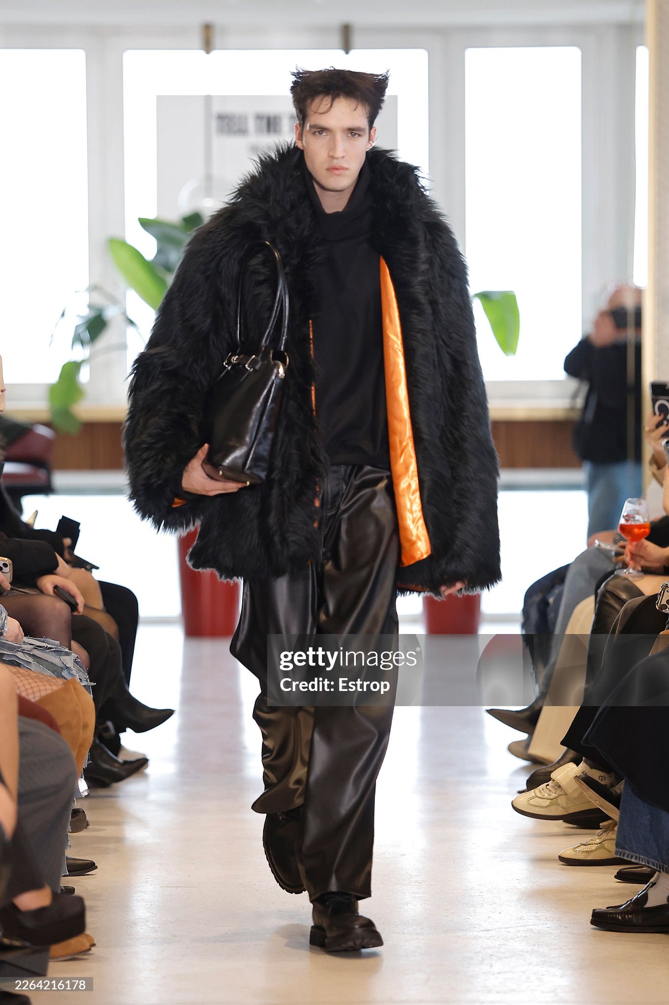 MILAN, ITALY - MARCH 1: A model walks the runway at the Tell The Truth fashion show during the Milan Fashion Week - Womenswear Fall/Winter 2026/2027 on March 1, 2026 in Milan, Italy. (Photo by Estrop/Getty Images)